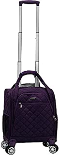 Rockland Melrose Spinner Wheel Underseater Carry-On Luggage, Purple, 19-Inch