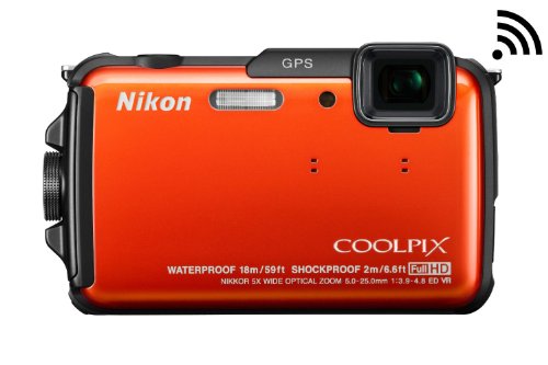 Nikon COOLPIX AW110 Wi-Fi and Waterproof Digital Camera with GPS (Orange) (OLD MODEL)