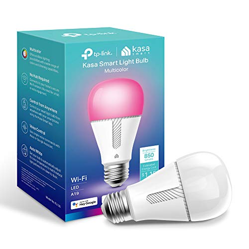 Kasa Smart KL130 Light Bulb, LED Multicolor Smart Wi-Fi Alexa Bulbs Works with Alexa and Google Home, A19, 2.4Ghz, No Hub Required, 800LM/850LM RGB Color Changing (2500K-9000K), 9.5W