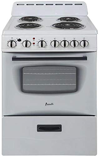 Avanti ERU240P0W White 24 Inch Electric Freestanding Range