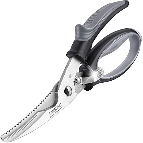 TANSUNG Poultry Shears, Come-apart Kitchen Scissors, Anti-rust Heavy Duty Kitchen Shears with Soft Grip Handles