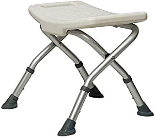 Folding Shower Chair, Bathing Stool Height Adjustable Bathtub Chair Bathroom Non-Slip Aluminum Alloy Bracket for Elderly/Disabled Bathroom Seat, 270kg