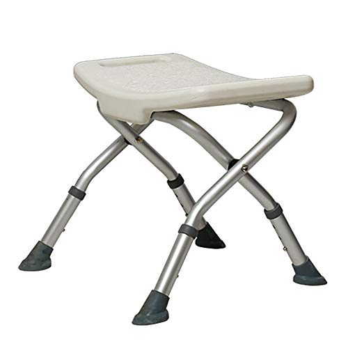 Folding Shower Chair, Bathing Stool Height Adjustable Bathtub Chair Bathroom Non-Slip Aluminum Alloy Bracket for Elderly/Disabled Bathroom Seat, 270kg