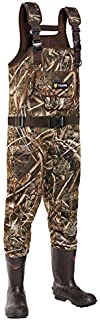 TideWe Chest Waders, Hunting Waders for Men Realtree MAX5 Camo with 600G Insulation, Waterproof Cleated Neoprene Bootfoot Wader, Insulated Hunting & Fishing Waders (Size 11)