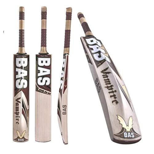 CW English Willow Cricket Bat Vampire Bow 20-20 Professional Short Handle Multi Cane Spring Brand BAS + Free Carry Case Padded