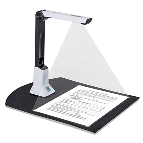 Arrison Document Camera Scanner Portable Scanner Max Scan Size A4 HD for Teacher Online Class Meeting with SDK & Twain, Multiple Language OCR, 6 LED, 5Mega-PixelOnly Work with Windows