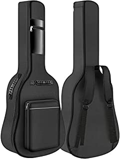 GLEAM Guitar Gig Bag - 0.3 Inch Sponge Padding Fit 41 Inch Acoustic Waterproof Black