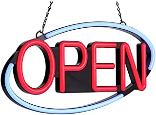 LED Neon Open Sign22×11.5inch Flashing & Steady LightUltra-Long Power Cord for Business Bars Shops Windows Walls