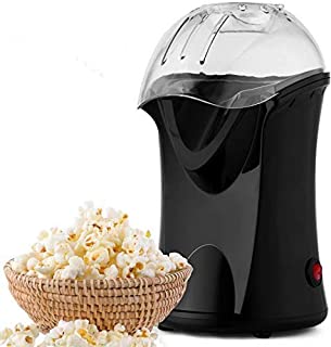 Hot Air Popcorn Popper, Popcorn Machine, 1200W Popcorn Maker for Home Use, No Oil Needed Healthy Popcorn Popper (Black)