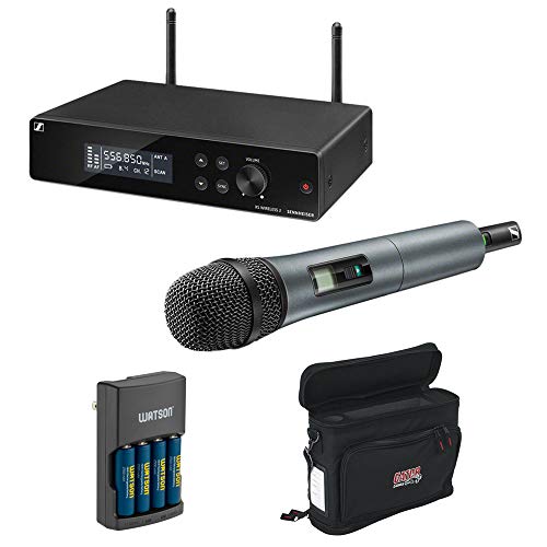 Sennheiser XSW 2-835-A Wireless Handheld Mic System with e835 Capsule, Wireless Mobile Pack & Charger (4x AA Batteries) Bundle