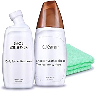 Shoe Cleaner + White Shoe Polish, White Shoe Cleaner, Shoe Cleaning Kit for all fabric as Sneaker Tennis Canvas, Pack of 2, Appleaves