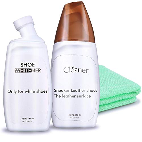 Shoe Cleaner + White Shoe Polish, White Shoe Cleaner, Shoe Cleaning Kit for all fabric as Sneaker Tennis Canvas, Pack of 2, Appleaves