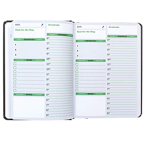 Sunnyside Undated Planner - Daily Organizer, Hourly, Day and Monthly Planner Full Size Non-Dated Calendar Journal for Appointments, Tasks, Goal Setting, Tracking Priorities and Gratitude Notes