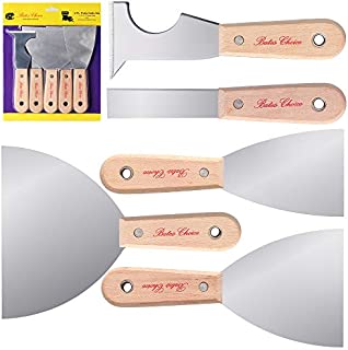 Bates- Paint Scraper, 5 Pc Scraper Tool, Putty Knife Set, Putty Knife, Painting Tools, 5 in 1 Tool, Spackle Knife, Wallpaper Scraper, Painters Tool, Crown Molding Tool, Paint Remover for Wood, Scraper