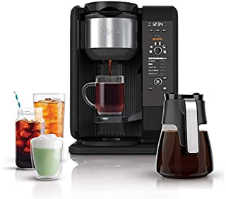 Ninja Hot and Cold Brewed System, Auto-iQ Tea and Coffee Maker with 6 Brew Sizes, 5 Brew Styles, Frother, Coffee & Tea Baskets with Glass Carafe (CP301)