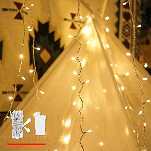 LED String Lights, by myCozyLite, Plug in String Lights, 49Ft 100 LED Warm White Lights with Timer, Waterproof, Perfect for Indoor and Outdoor use with 30V Low Voltage Transformer, Extendable