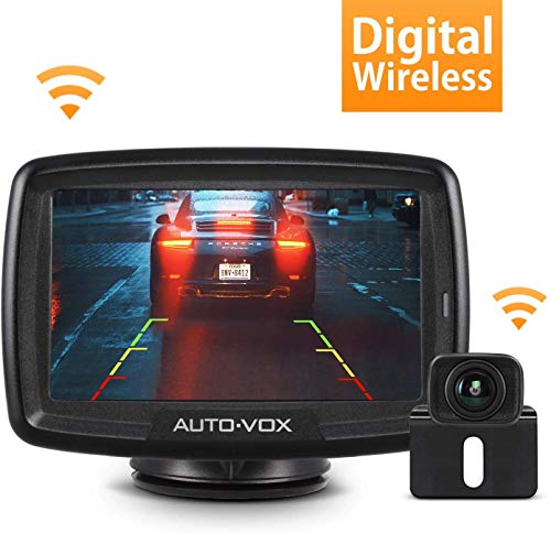 AUTO-VOX CS-2 Wireless Backup Camera Kit with Stable Digital Signal, 4.3 Monitor & Rear View Camera for Truck, Van, Camping Car, SUV