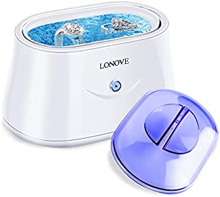 Ultrasonic Jewelry Cleaner - Professional Ultrasonic Cleaner for Rings Eyeglasses Watches Coins Tools Razors Earrings Necklaces Dentures,Portable Jewelry Cleaner Ultrasonic Machine with 25 Ounces Tank
