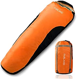 FARLAND Camping Sleeping Bag for Adults Youth Teens Kid with 20 Degree  Cold Weather Compression Sack Portable 4 Season,Hiking,Waterproof,Traveling, Backpacking and Outdoors