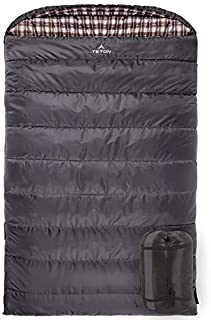 TETON Sports Fahrenheit Mammoth 0F Queen-Size Double Sleeping Bag; Warm and Comfortable; Double Sleeping Bag Great for Family Camping; Compression Sack Included