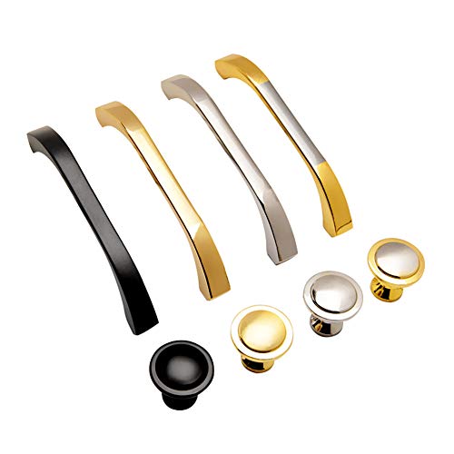 Gold and Silver Cabinet Handles 10 Pack Kitchen Cabinet Pulls 5