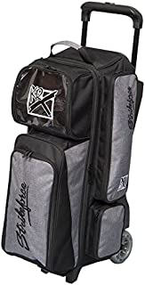 KR Strikeforce Krush Triple Roller Bowling Bag, Stone/Black