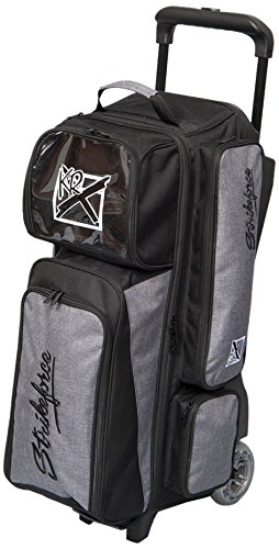 KR Strikeforce Krush Triple Roller Bowling Bag, Stone/Black