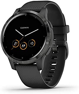 Garmin Vívoactive 4, GPS Smartwatch, Features Music, Body Energy Monitoring, Animated workouts, Pulse Ox Sensors and More, Black