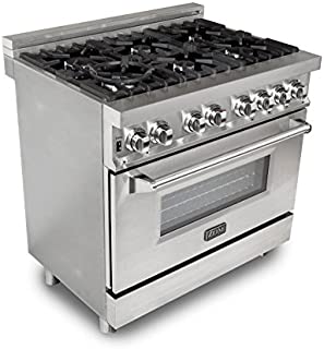ZLINE 36 in. Professional 4.6 cu. ft. 6 Gas Burner/Electric Oven Range in Stainless Steel (RA36)