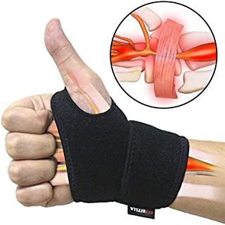 Wrist Brace for Carpal Tunnel, Comfortable and Adjustable Wrist Support Brace for Arthritis and Tendinitis, Wrist Compression Wrap with Pain Relief, Fit for Both Left Hand and Right Hand  Single