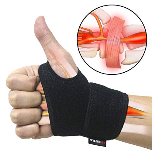 Wrist Brace for Carpal Tunnel, Comfortable and Adjustable Wrist Support Brace for Arthritis and Tendinitis, Wrist Compression Wrap with Pain Relief, Fit for Both Left Hand and Right Hand  Single