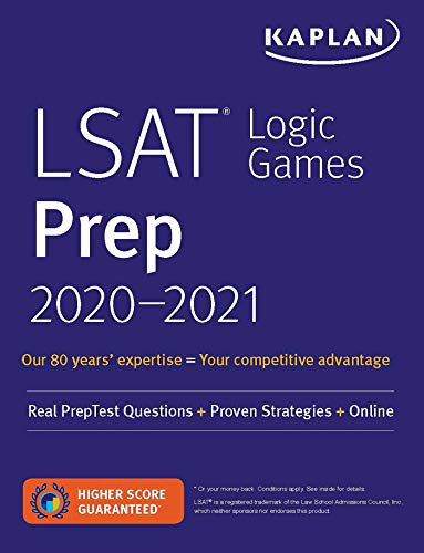 LSAT Logic Games Prep 2020-2021: Real PrepTest Questions + Proven Strategies + Online (Kaplan Test Prep)