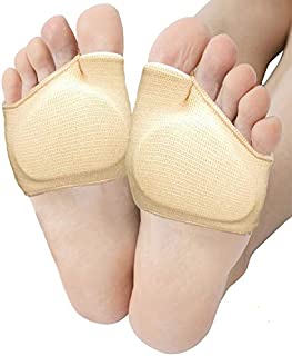 Metatarsal Sleeve Pads, Half Toe Bunion Sleeve with Sole Forefoot Gel Pads Cushion for Diabetic Feet Metatarsalgia Mortons Neuroma Prevent Calluses Blisters, 2 Pieces