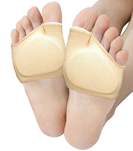 Metatarsal Sleeve Pads, Half Toe Bunion Sleeve with Sole Forefoot Gel Pads Cushion for Diabetic Feet Metatarsalgia Mortons Neuroma Prevent Calluses Blisters, 2 Pieces