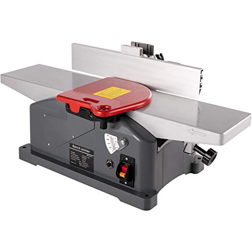 VEVOR Jointers Woodworking 6 Inch Benchtop Jointer 9000 RPM/min Jointer Planer Heavy Duty 1280W Benchtop Planer 156 mm Maximum Planing Width Wood Jointer Benchtop For Wood Cutting Thickness Planer