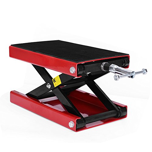 YITAMOTOR Motorcycle Wide Deck Scissor Lift Jack Dilated Center Hoist Stand-1100 LB Capacity