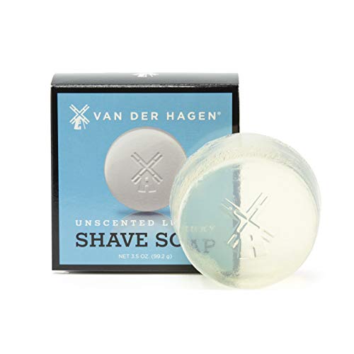 Van Der Hagen Unscented Luxury Shave Soap (3.5oz)