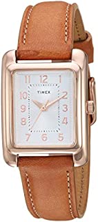 Timex Women's TW2R89500 Meriden Tan/Rose Gold-Tone Leather Strap Watch