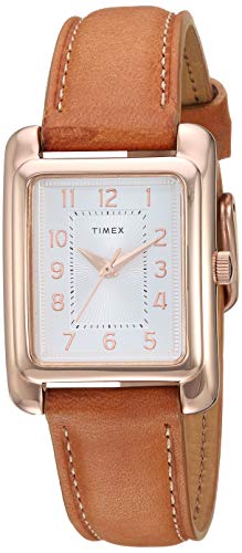 Timex Women's TW2R89500 Meriden Tan/Rose Gold-Tone Leather Strap Watch