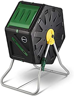 Miracle-Gro Small Composter - Compact Single Chamber Outdoor Garden Compost Bin - Heavy Duty 18.5 Gallon (70 Liter) Capacity - Easy to Assemble Compost Tumbler