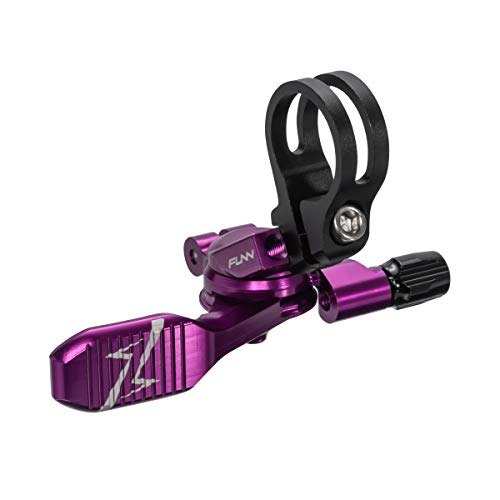 Funn UpDown Mountain Bike Dropper Seatpost Remote Lever with Smooth Action, Easy-to-use, 4-Way Mount, Full CNC Finish, Lightweight and Stiff (Purple)