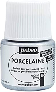 PEBEO Porcelaine 150, China Paint, 45 ml Bottle - Shimmer Silver