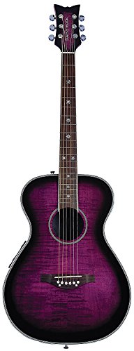 Daisy Rock 6 String Acoustic-Electric Guitar, Right, Plum Purple Burst (DR6222-A-U)