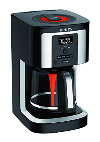 KRUPS, EC322, 14-Cup Programmable Coffee Maker, Professional Permanent Gold-Tone, Thermobrew Technology, Black