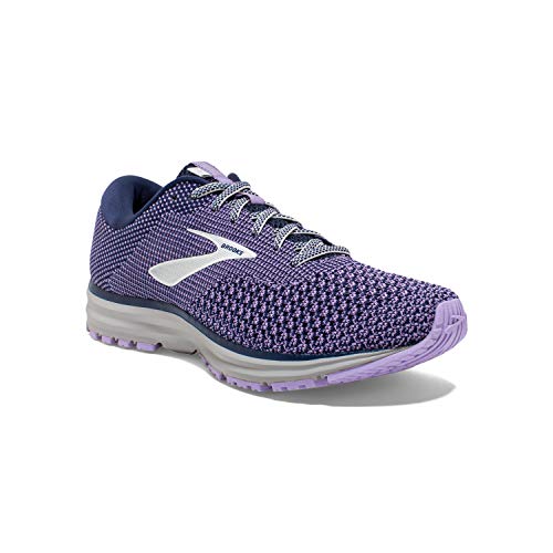 Brooks Womens Revel 2 Running Shoe - Blue/Purple Rose/Grey - B - 7.5