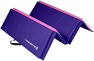 We Sell Mats 4 ft x 6 ft x 2 in Personal Fitness & Exercise Mat, Lightweight and Folds for Carrying, Purple/Pink