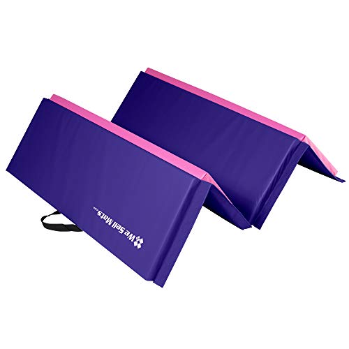 We Sell Mats 4 ft x 6 ft x 2 in Personal Fitness & Exercise Mat, Lightweight and Folds for Carrying, Purple/Pink