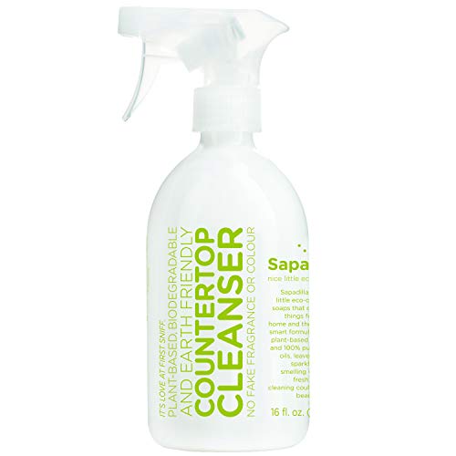 Sapadilla Rosemary + Peppermint Biodegradable Countertop Cleanser Spray, 16 Ounce