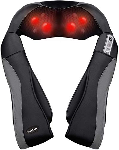 MaxKare Shiatsu Neck Shoulder Massager Electric Back Massage with Heat Kneading Massage for Shoulder, Legs, Use in Office and Home