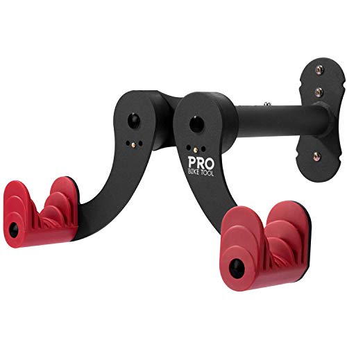 PRO BIKE TOOL Bike Wall Mount - Horizontal Indoor Storage Rack for 1 Bicycle in Garage or Home - Cycling Hanger - Safe and Secure Holder, Hook for Bicycles - Hang Your Road, Mountain or Hybrid Bikes